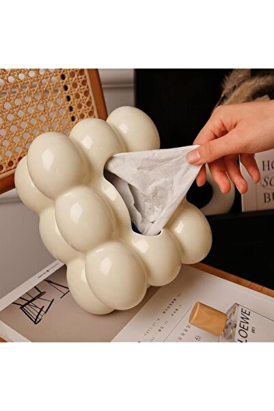 Generic Brand Modern Ceramic Tissue Box Cover, Luxury Clouds Tissue Box Cover...