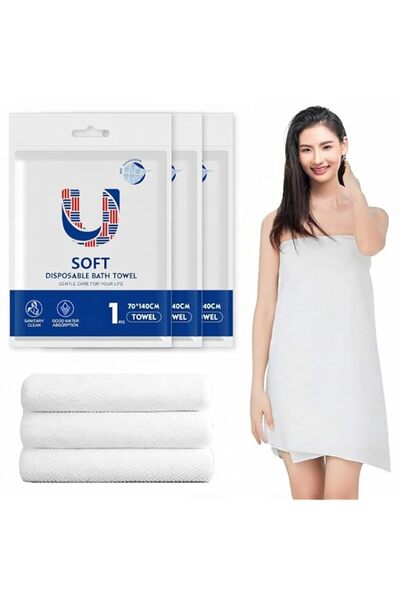 Generic Brand Premium Disposable Bath Towels, Disposable Bath Towels Portable...
