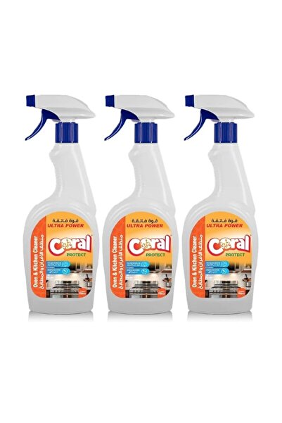 Generic Brand Heavy Duty Kitchen and Oven Cleaner Spray, Pack of 3 x 750 ml