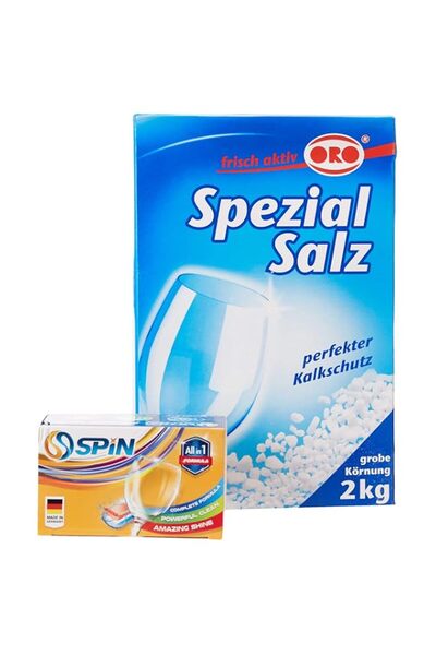 Generic Brand Dishwasher Salt 2KG and 4 Free Tablets