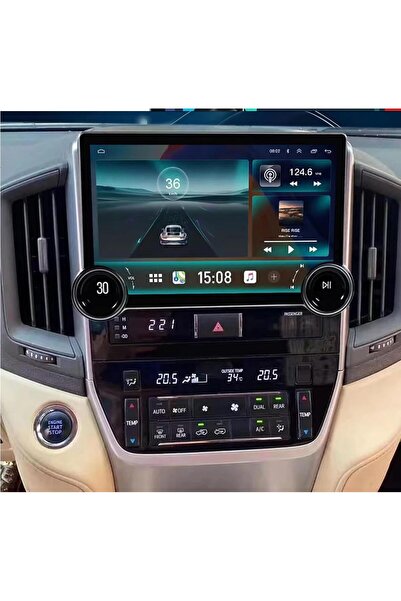 Carplayer شاشة أندرويد لتويوتا لاند كروزر جي إكس آر، موديل 2016-2020، مع مقبض...