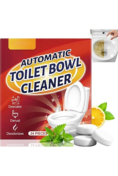 Generic Brand 24 Pcs Toilet Bowl Cleaner Tablets for Limescale and Stain Remo...