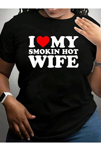 21JNRY I Love My Smokin Hot Wife Design Cruise Vacation Trip Black Graphic T ...