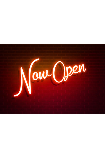 Slasa Cafe Shop Neon Sign 30x50 cm Warm White LED with 6mm Acrylic Base