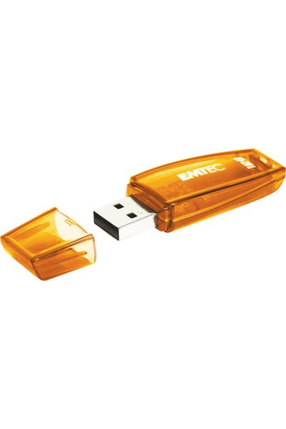 Emtec C410 Μίξη Χρωμάτων 2.0 128GB USB 2.0 Στικάκι Πορτοκαλί