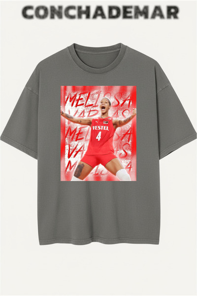 Vordevia Tricou din bumbac premium supradimensionat cu imprimeu Sultani ai re...