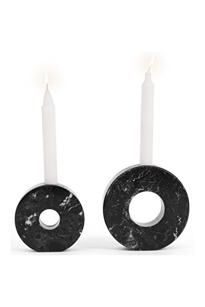 Generic Marble Candle Holder 5 Inch Handmade Black Stone Candlestick Holders ...