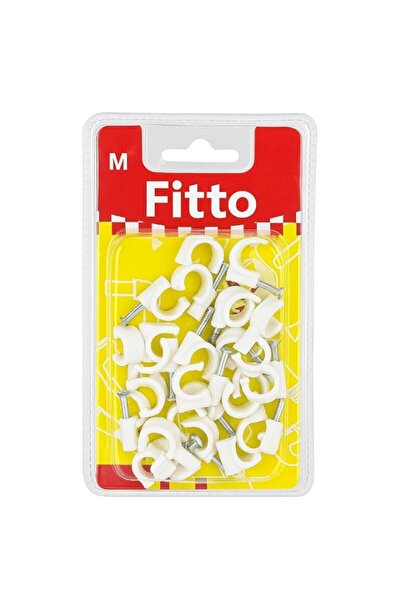 Generic Fitto WhitePlastic Cable Wire Clip - 12 Pack