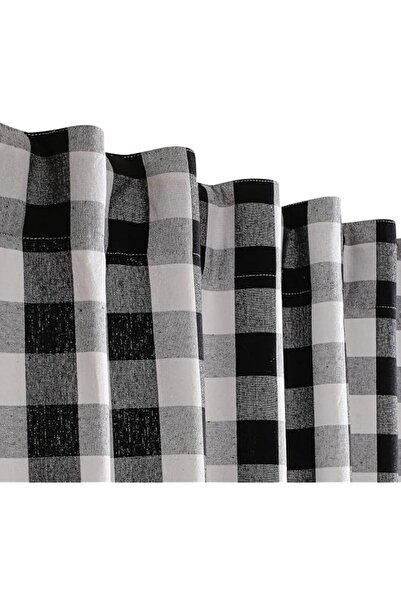 Generic Brand Check Tab Top Curtains, Farmhouse Cotton Curtains, Curtain 2 Pa...
