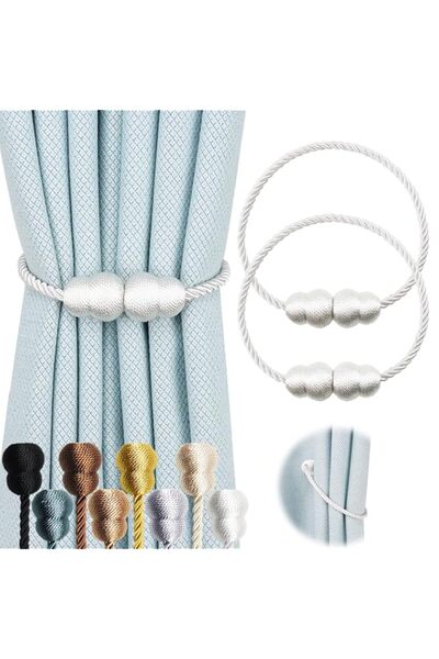 Generic Magnetic Curtain Tiebacks 2 Pack Rope Decorative Curtain Tie Backs El...