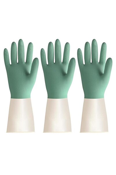 Generic Latex Cleaning Gloves, 3 Pairs Heavy Duty Dishwashing Gloves, Reusabl...