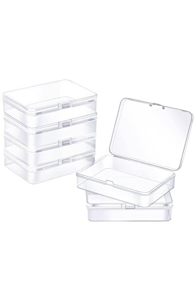 Generic ZORRITA Mnixy 6pcs Clear Plastic Storage Containers with Hinged Lid R...