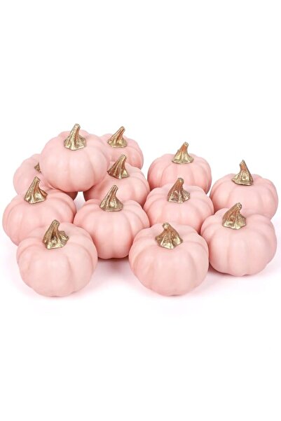 Generic Brand Whaline Artificial Pink Pumpkins Bulk - 12pcs Vintage Harvest L...