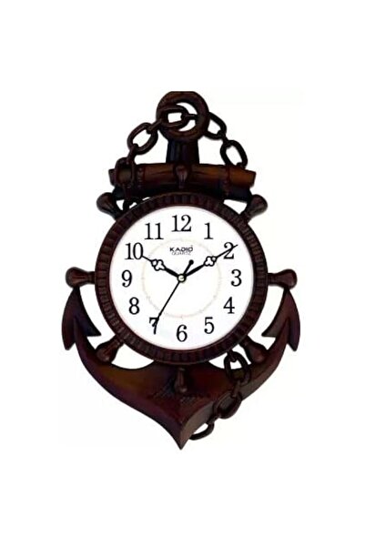 Generic Brand Kadio Analog 39 cm X 26 cm Wall Clock (Black, with Glass, Stand...