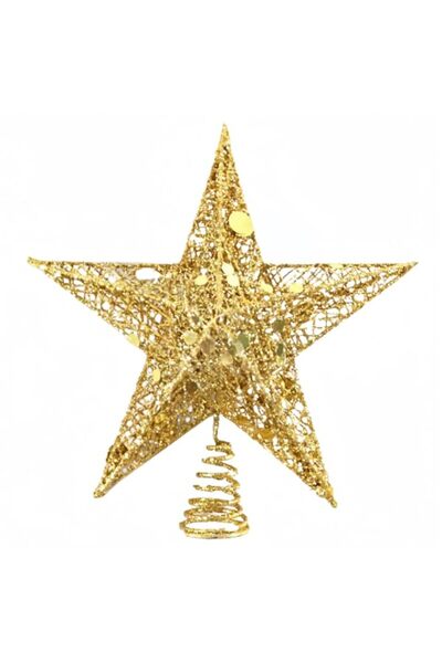 Generic Brand Gold Christmas Tree Topper Star with Spiral Base, 20cm Iron Wir...