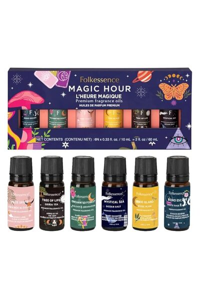 Generic Brand Folkulture Essential Oil Set for Diffusers for Home, Set of 6 F...