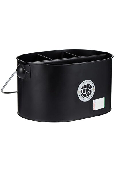 Generic Hasanat Essentials Metal Utensil Holder Hanging Black Cutlery Basket ...