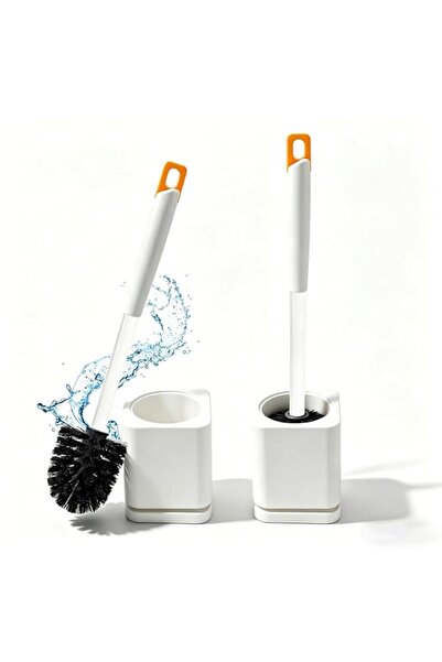 Generic TOPSKY Toilet Brush Holder 2-Piece Set - Square Drip-Proof Bathroom A...
