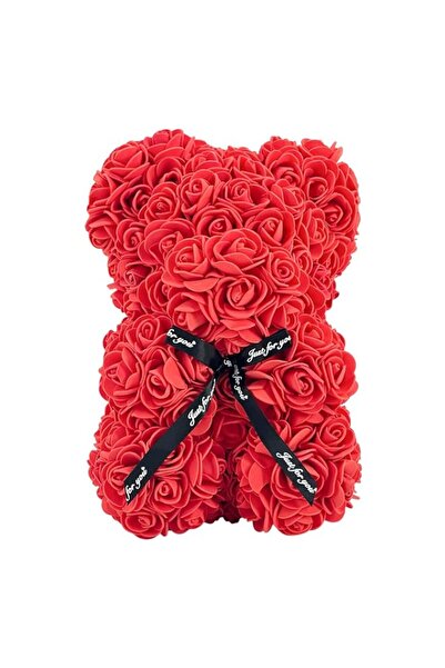 Generic 25cm Valentine Bear with Red Rose – Romantic Teddy Holding Realistic ...