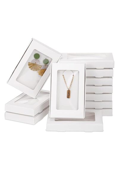 Generic Tazweeq 30 Pcs Jewelry Packaging Boxes 5.4"x3.4"x0.7" Paper Necklace ...
