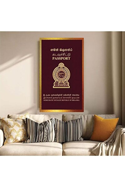 Generic Edge ''Srilanka Passport'' Digitally Printed Wall Poster with Photo F...