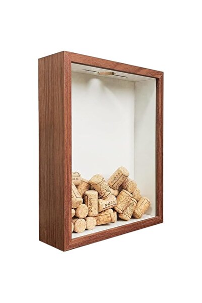 Generic Brand Bukela Ticket Shadow Box Top Loading Deep Wood & Real Glass Dis...