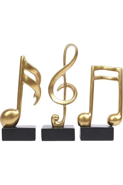 Generic Brand Gold Music Note Sculptures Home Decor for Shelf Decor Accents R...
