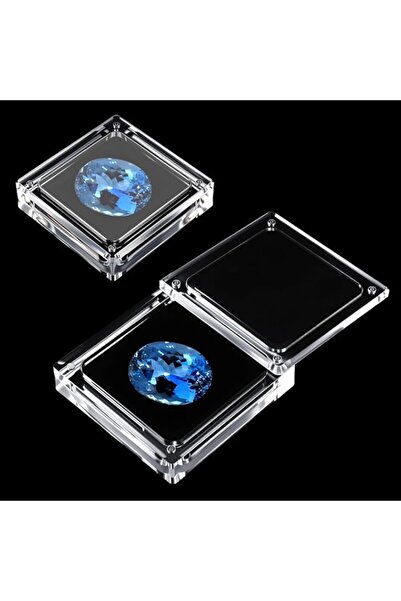 Generic Brand X spring Acrylic Jewelry Box, 2 PCS Medium Clear Display Case w...