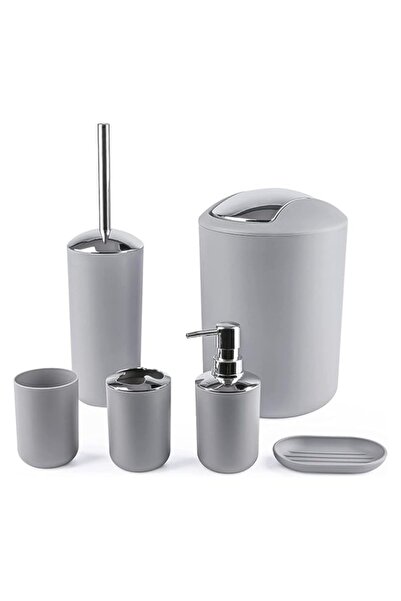 Generic Arabest Bathroom Accessories Set, 6 Piece Plastic Bath Ensemble Bathr...