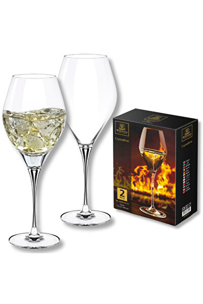 WILMAX ENGLAND Set 2 Pahare Vin Crystalline Wilmax England, 440 ml, Sticlă Tr...