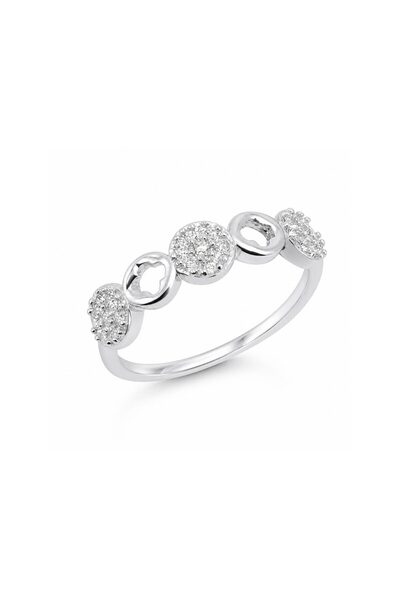 Generic Brand Inel argintat 925 prețios Metal cu Zirconii, Marime (8) 57