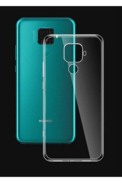 Ceponya Huawei Mate 30 Lite Kılıf İnce ve Esnek Şeffaf Süper Silikon