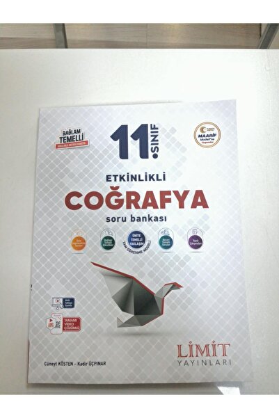 Limit Yayınları 11.SINIF COĞRAFYA ETİNLİKLİ SORU BANKASI YENİ MAARİF MODEL 20...