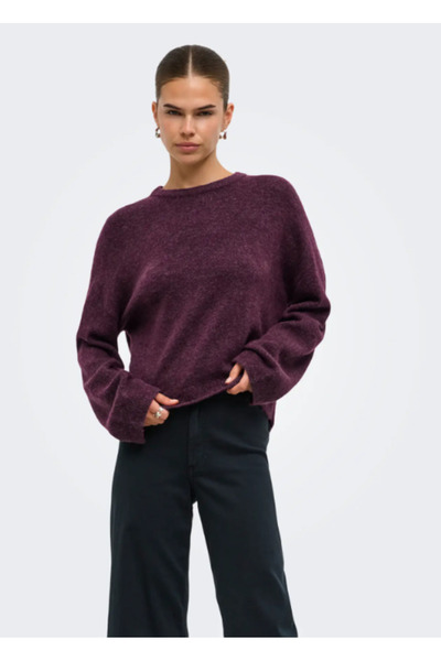 ONLY Pulover de damă ONLSIMONI cu mânecă lungă și guler rotund - 15368976