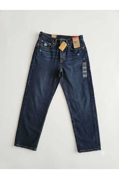 501 Levi's Original crop kadın Jean pantolon- Salsa Stonewash-indigo