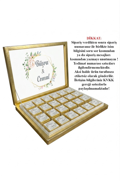 Söz Nişan Nikah Çikolatası (72 Adet Madlen Çikolata)