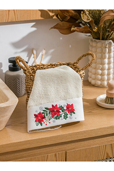 LC Waikiki Alita City Farkıyla Lcw Home Beige Curly Floral 50X80 cm Face Towel