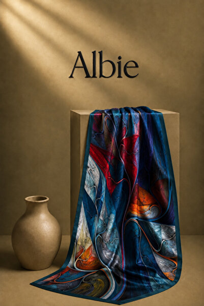 Albie Women's French Silk Luxury Shawl Model