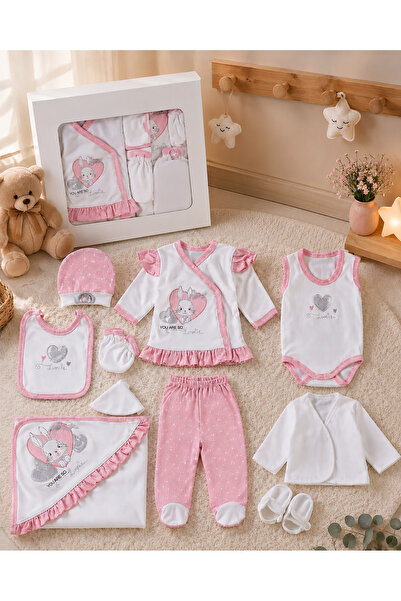 ELITE by Seba Rabbit Patterned 10-Piece Newborn Hospital Discharge Set