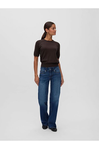 Vero Moda Weit geschnitten VMRIVER-STRETCH Mid Rise Weiter Beinschnitt Jeans