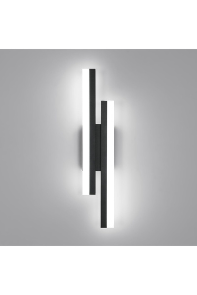Rovo Aplica de perete LED 1289-48, 48CM, 16W, Lumina alb rece 6500 K, Neagra
