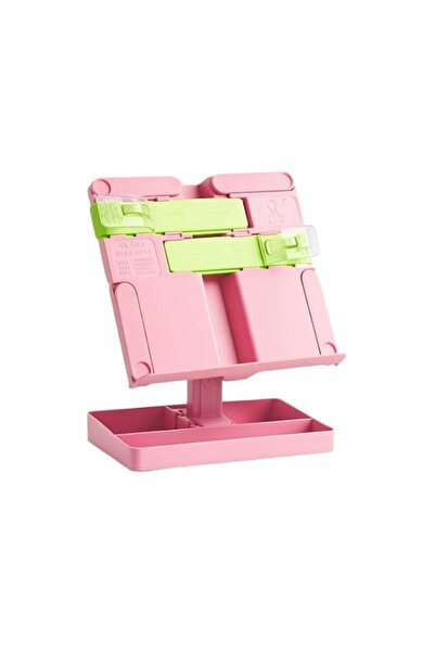 Generic Adjustable Book Holder for Reading,Page Book Stander for Bed (Pink)