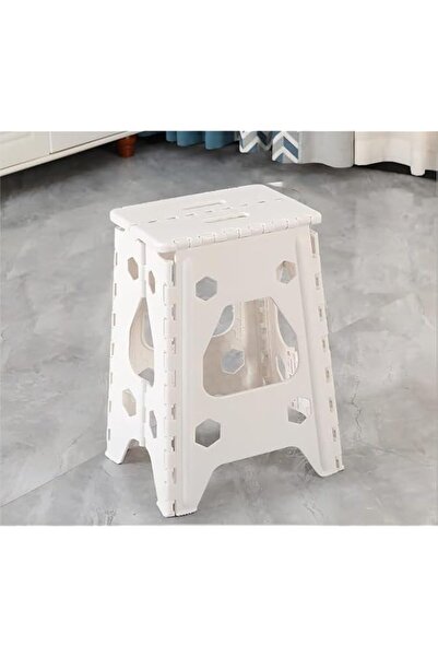 Generic Portable Folding Step Stool, White, Indoor Outdoor Use, Compact Size ...