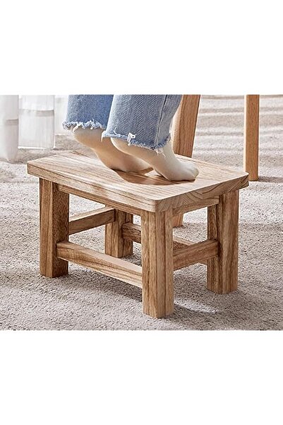 Generic Solid Wood Step Stool, Natural Oak Finish, 11.8 x 7.9 x 7 Inches, Non...