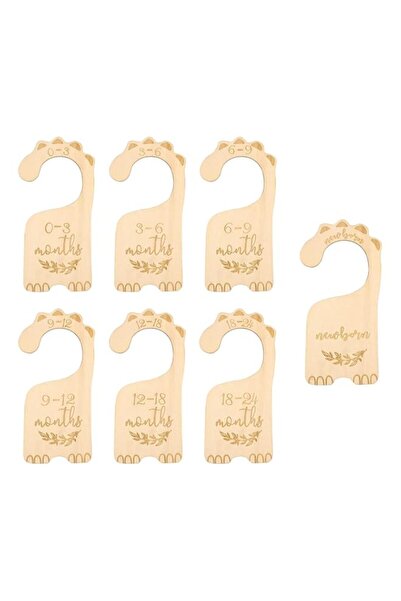 Generic Wooden Baby Closet Dividers 7 Pieces, Hanging Organizer for Infant an...