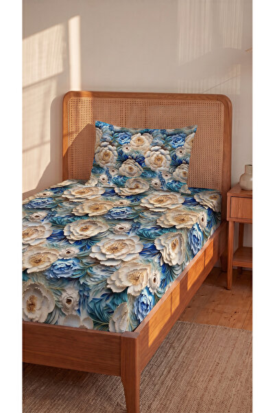 femmhome Premium 100% Cotton 5D Digital Printed Single Fitted Sheet Set 90/10...