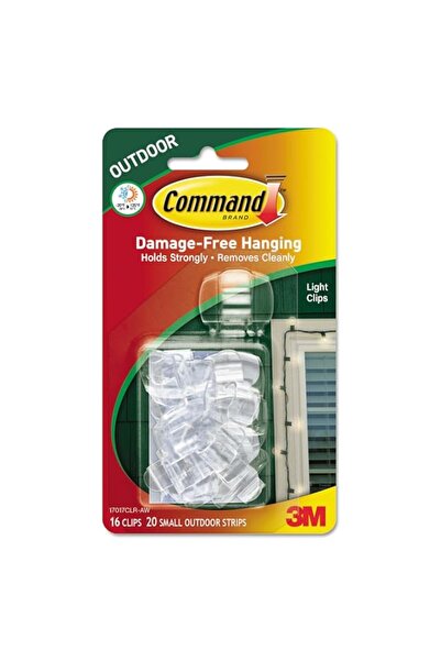 Generic Command 3M Strips 17017CLR-AW Clear Outdoor Light Clips 16 Count