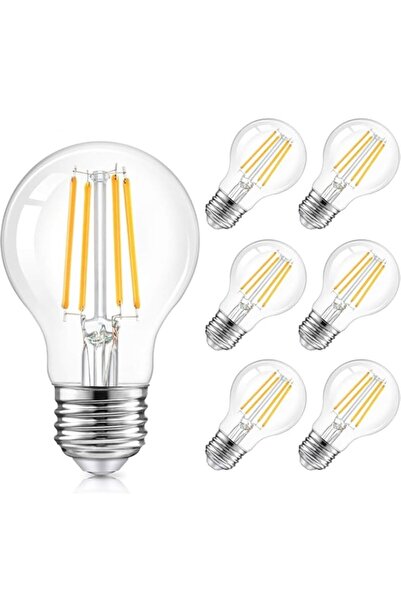Generic HUA QIANG WANG Vintage E27 LED Edison A60 Filament Light Bulbs (6-Pac...