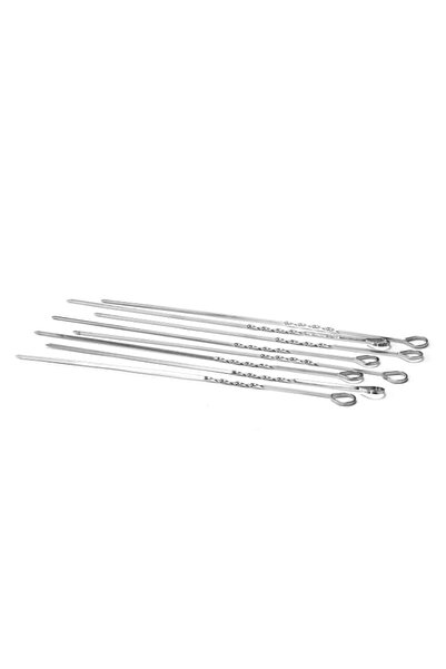 Generic Royalford BBQ Skewer 40x 0.4cm, 8pieces, Silver, RF9403