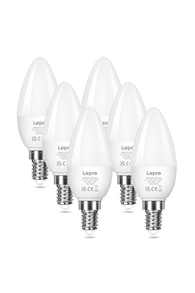 Generic Lepro E14 LED Light Bulb, Small Edison Screw SES Candle Bulbs, 4.9W 4...